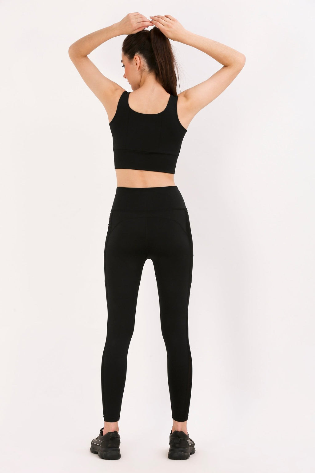 Black crop top combo - Purple Fit